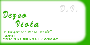 dezso viola business card